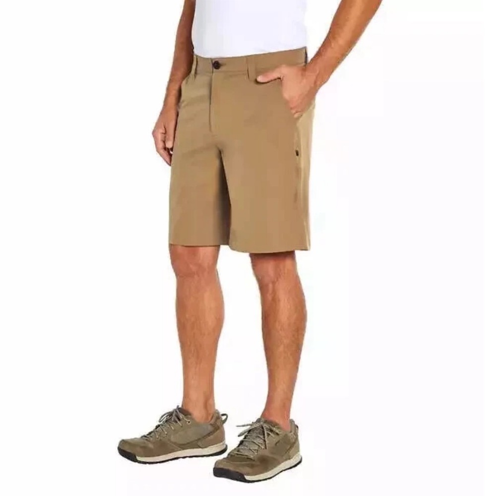 Orvis Tech Shorts 40 Tan khaki Stretch Outdoor Hiking Utility Pockets